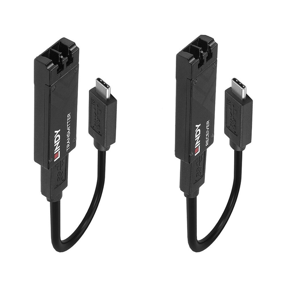 Lindy 43312 moltiplicatore di rete Ricevitore e trasmettitore di rete Nero, Cavo di prolunga