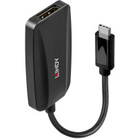 Lindy 43337 cavo e adattatore video 0,13 m USB tipo-C DisplayPort Nero, Convertitore