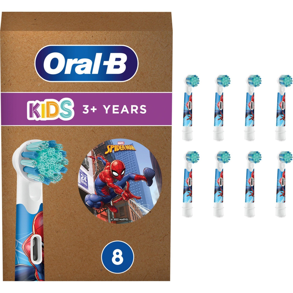 Braun Oral-B Kids Spiderman 8 pezzi, Testina