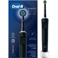Braun Vitality Pro Adulto Spazzolino rotante Nero, Spazzolino da denti elettrico