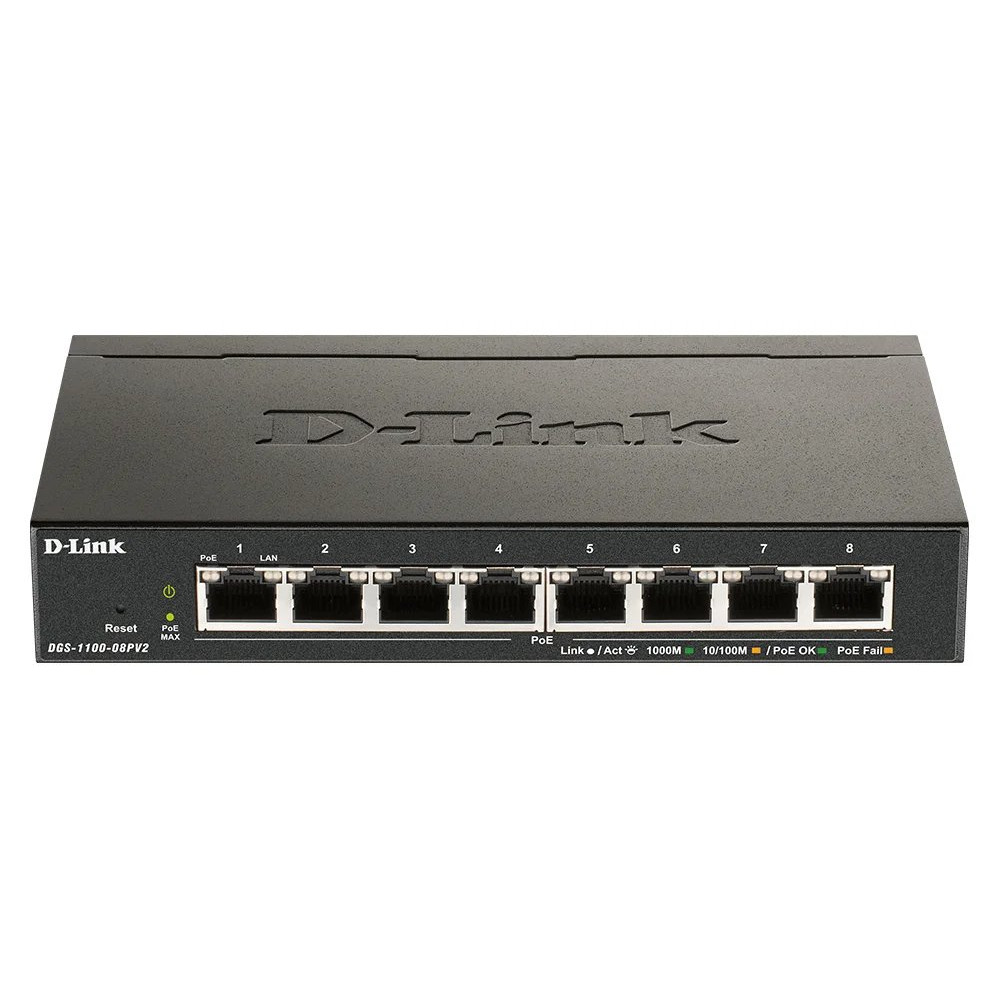 D-Link DGS 1100-08PV2 - Switch - Intelligente - 8 x 10/100/1000 (PoE)