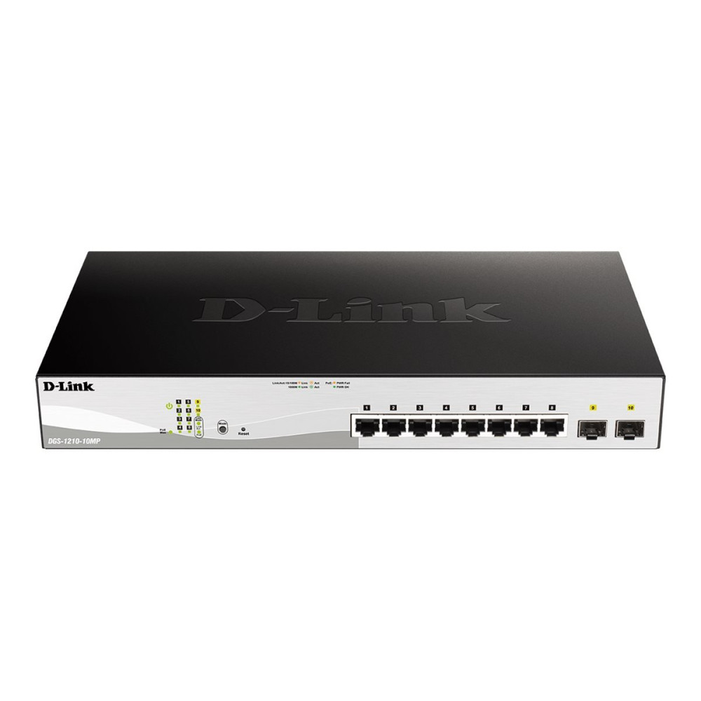 D-Link DGS 1210-10MP - Switch - L2+ - Intelligente - 8 x 10/100/1000 (PoE+)