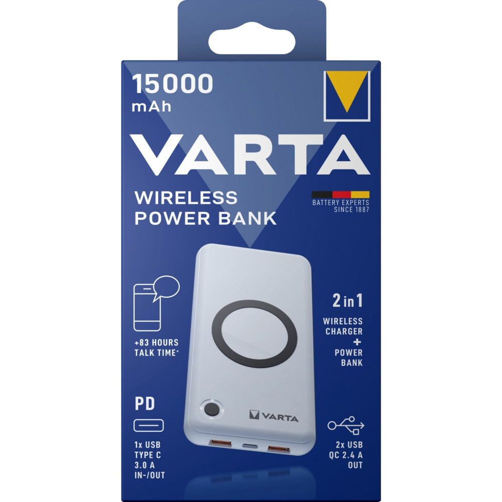 VARTA Powerbank wireless 15.000