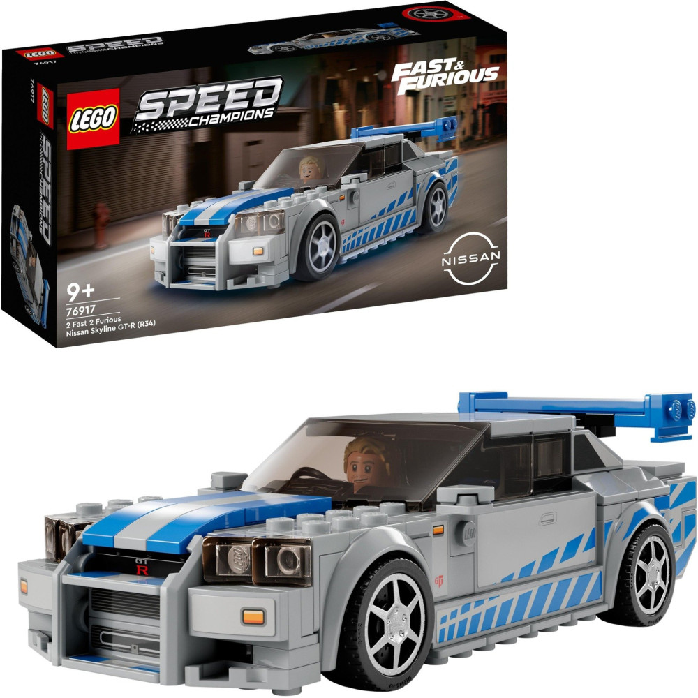 LEGO Speed Champions 2 Fast 2 Furious Nissan Skyline GT-R (R34), Giochi di costruzione
