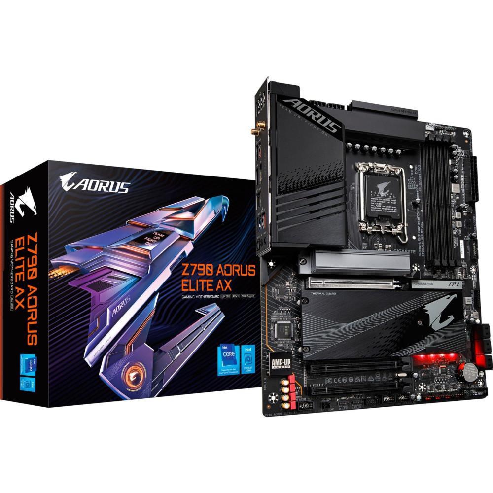 GIGABYTE Z790 AORUS ELITE AX Scheda madre - Supporta CPU Intel Core di 14a generazione, 16*+2+1 fasi VRM digitali, fino a 7600MH