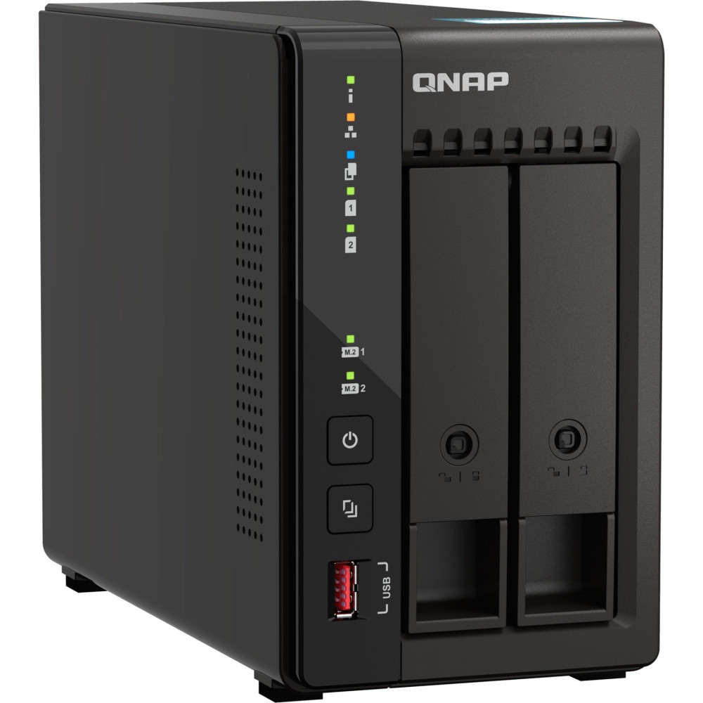 QNAP TS-253E NAS Tower Intel® Celeron® J6412 8 GB 0 TB QNAP QTS Nero