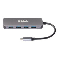 D-Link DUB-2340 hub di interfaccia USB tipo-C 5000 Mbit/s Grigio