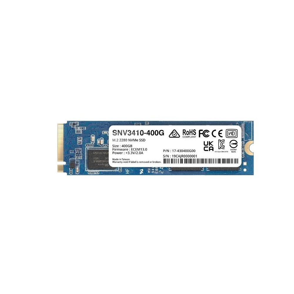 Synology SNV3410 - SSD - 400 GB - interno - M.2 2280 - PCIe 3.0 x4 (NVMe)
