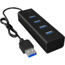 ICY BOX IB-HUB1409-U3 USB 3.2 Gen 1 (3.1 Gen 1) Type-A 5000 Mbit/s Nero, Hub USB