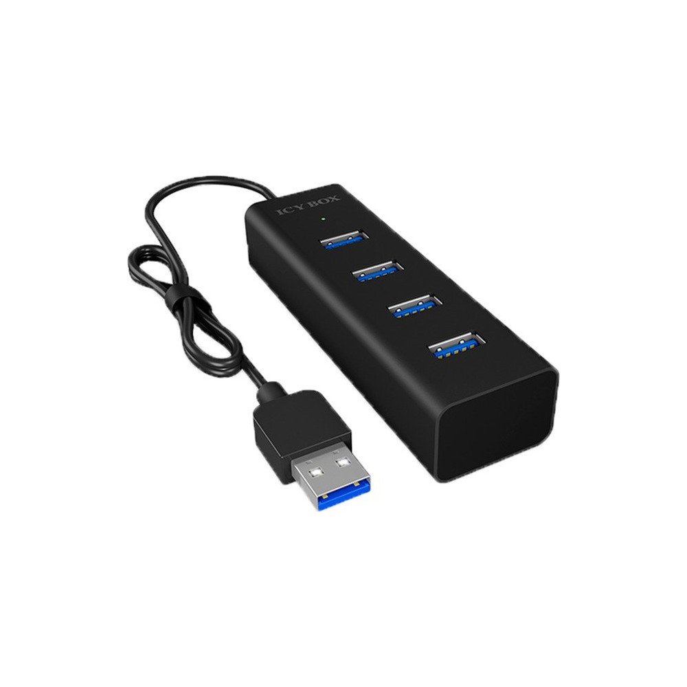 ICY BOX IB-HUB1409-U3 USB 3.2 Gen 1 (3.1 Gen 1) Type-A 5000 Mbit/s Nero, Hub USB