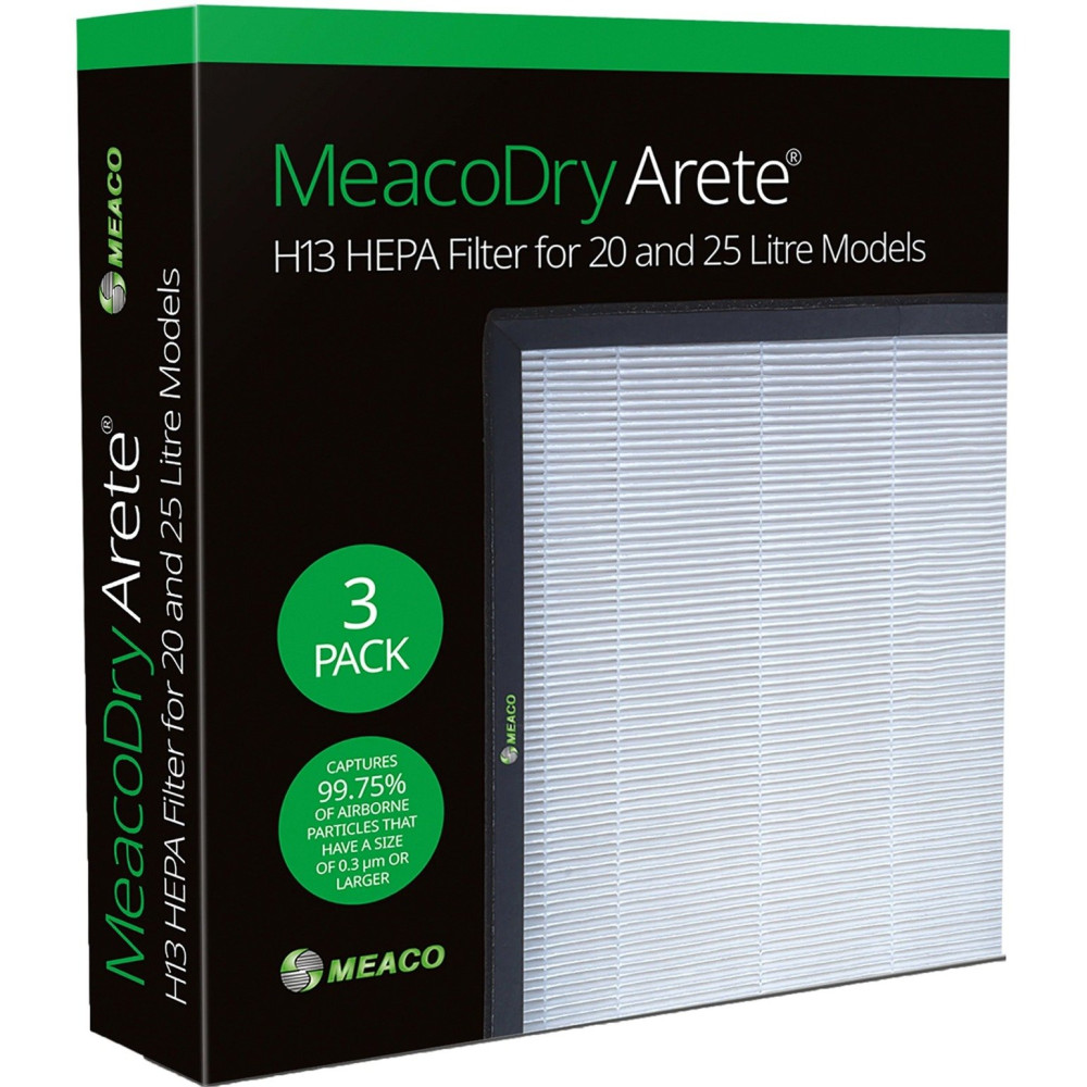 Meaco Dry Arete One Filtro HEPA H13 20L / 25L, 3 pezzi