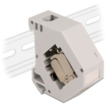 DeLOCK Adattatore su guida DIN con modulo Keystone RJ-45 > Cat.6a LSA, Modulo di Keystone