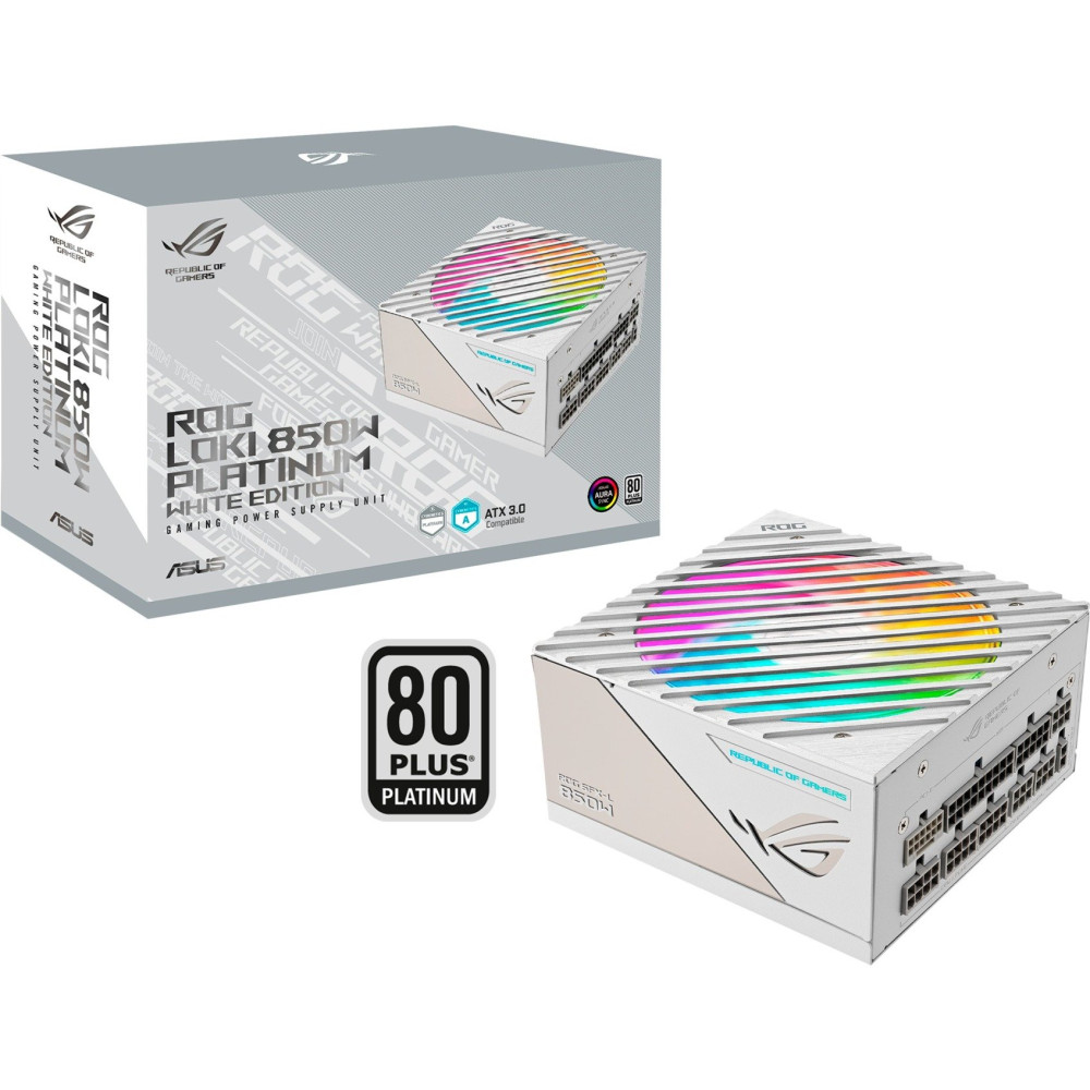 ASUS ROG Loki SFX-L 850W Platinum White alimentatore per computer 24-pin ATX Bianco, Alimentatore PC