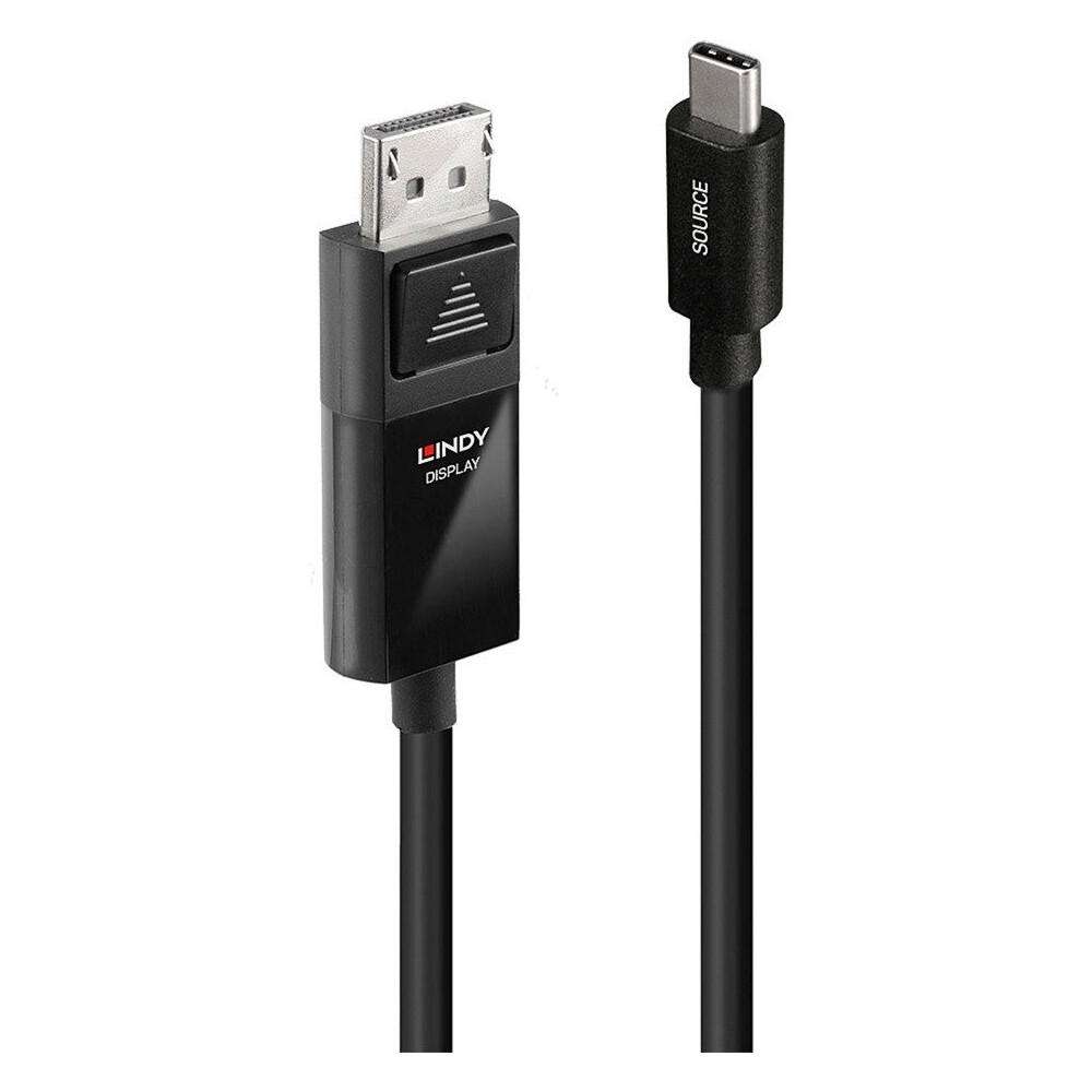 Lindy 43342 cavo e adattatore video 2 m USB tipo-C DisplayPort Nero