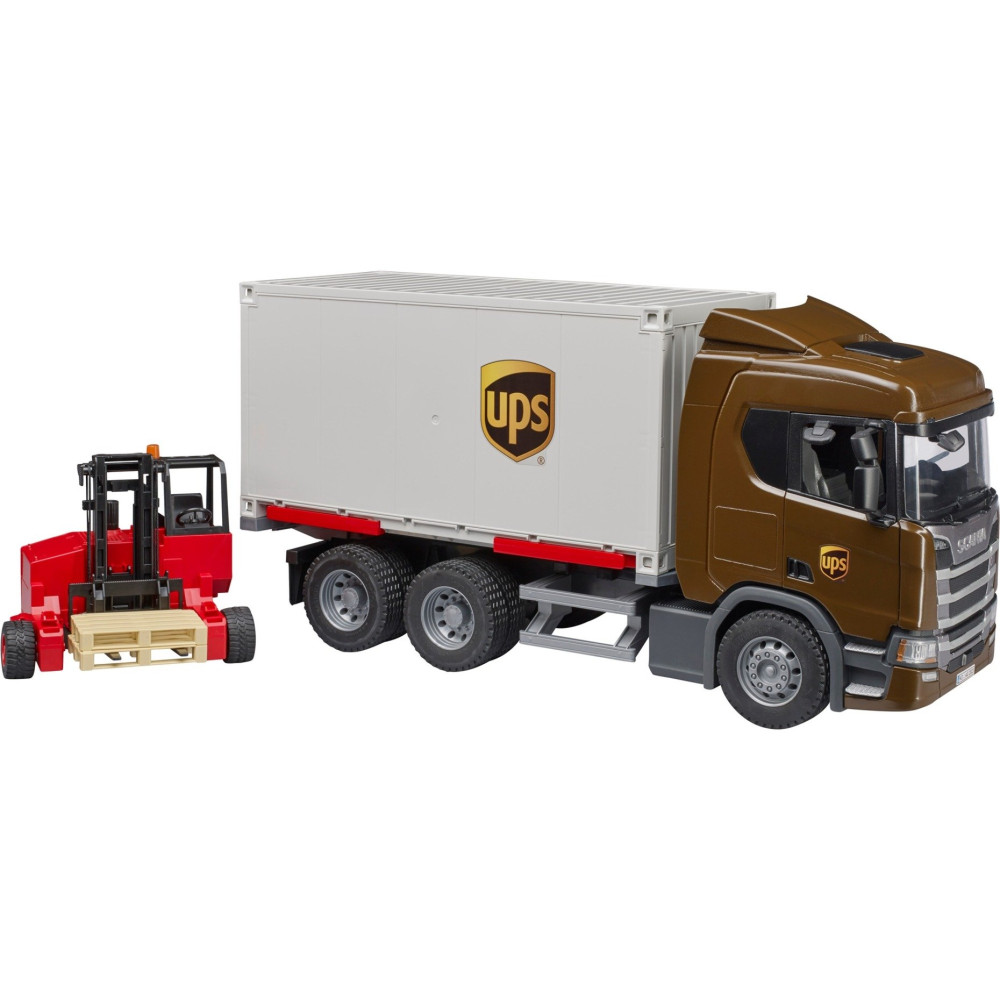 bruder Scania Super 560R camion logistico con carrello elevatore integrato, Veicolo modello