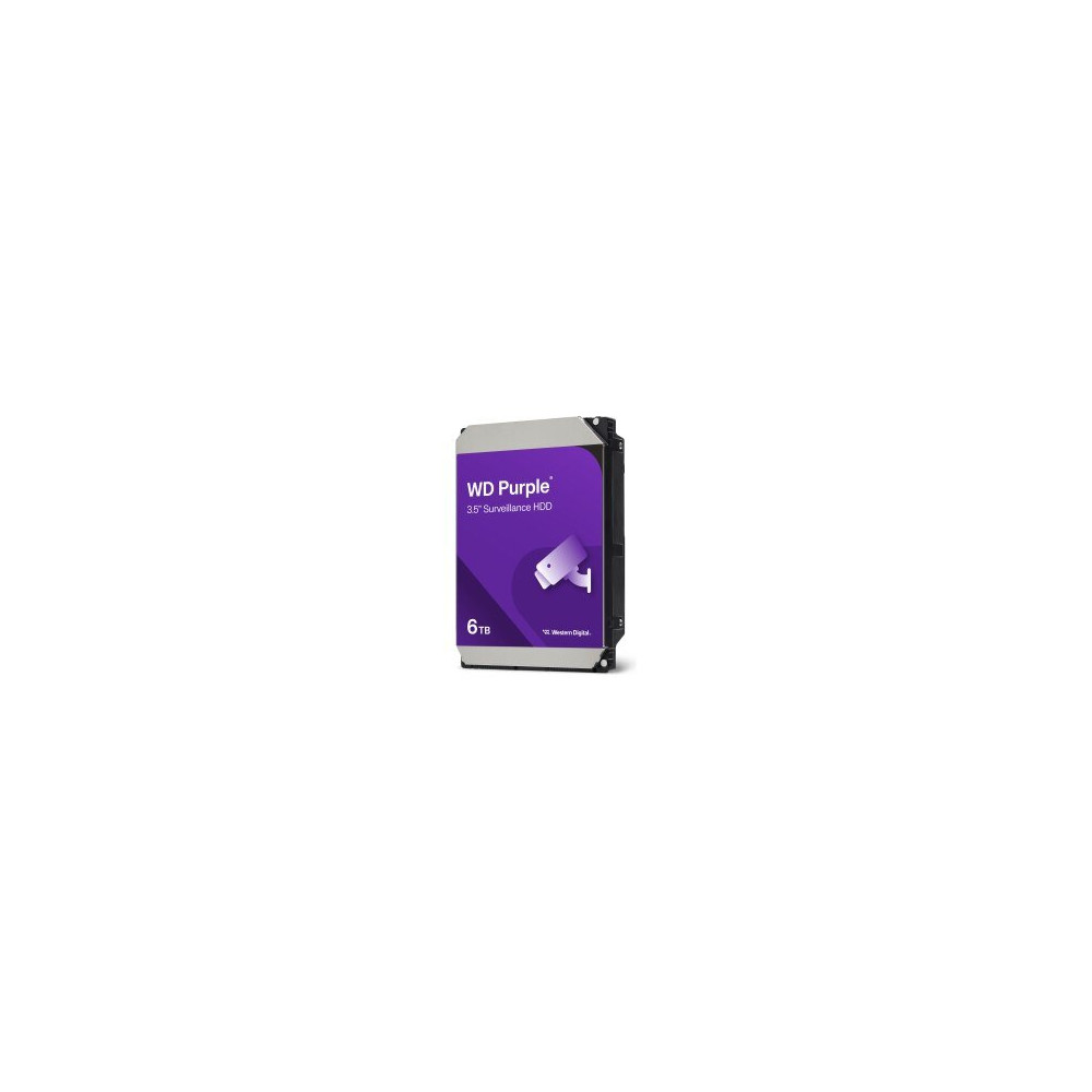 WD Purple WD64PURZ - Disco rigido - 6 TB - monitoraggio - interno - 3.5″ (8.9 cm)