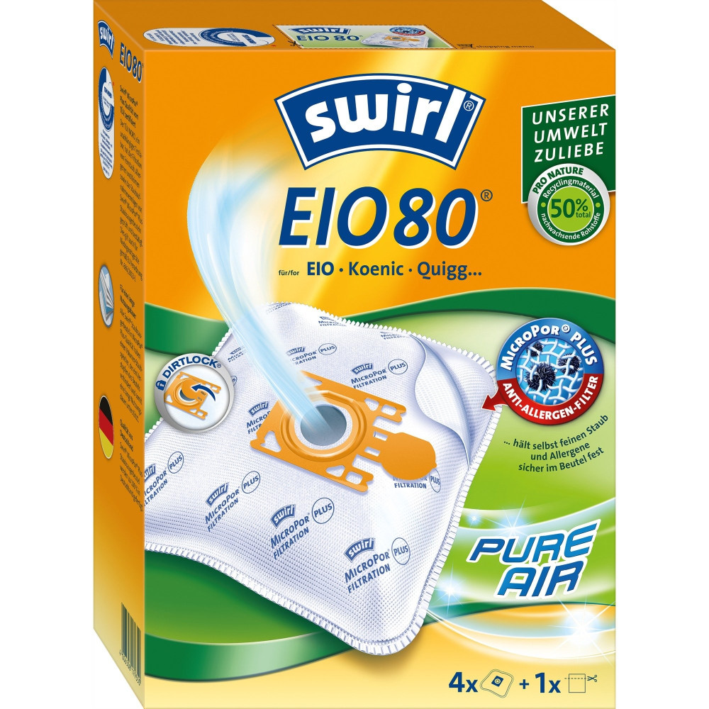 Swirl EIO 80 Accessori e ricambi per aspirapolvere, Sacchetti per aspirapolvere