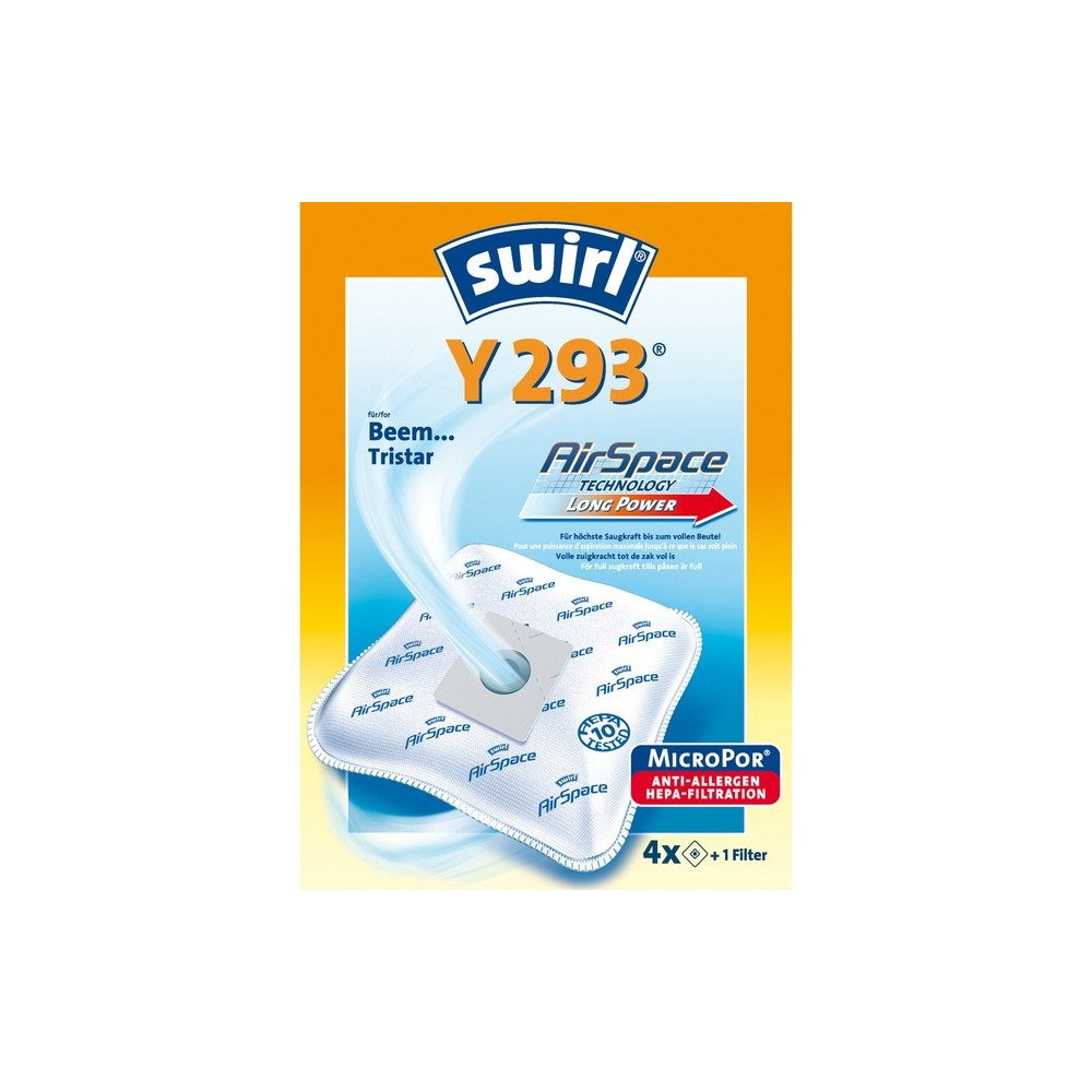 Swirl 197682 accessorio e ricambio per aspirapolvere Sacchetto per la polvere, Sacchetti per aspirapolvere