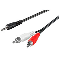 goobay 50018 cavo audio 1,5 m 3.5mm 2 x RCA Nero