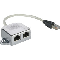 goobay 68908 cavo di rete Argento 0,15 m Cat5, Adattatore
