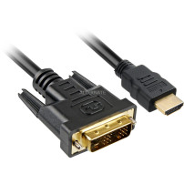 Sharkoon 4044951009077 cavo e adattatore video 5 m HDMI DVI-D Nero