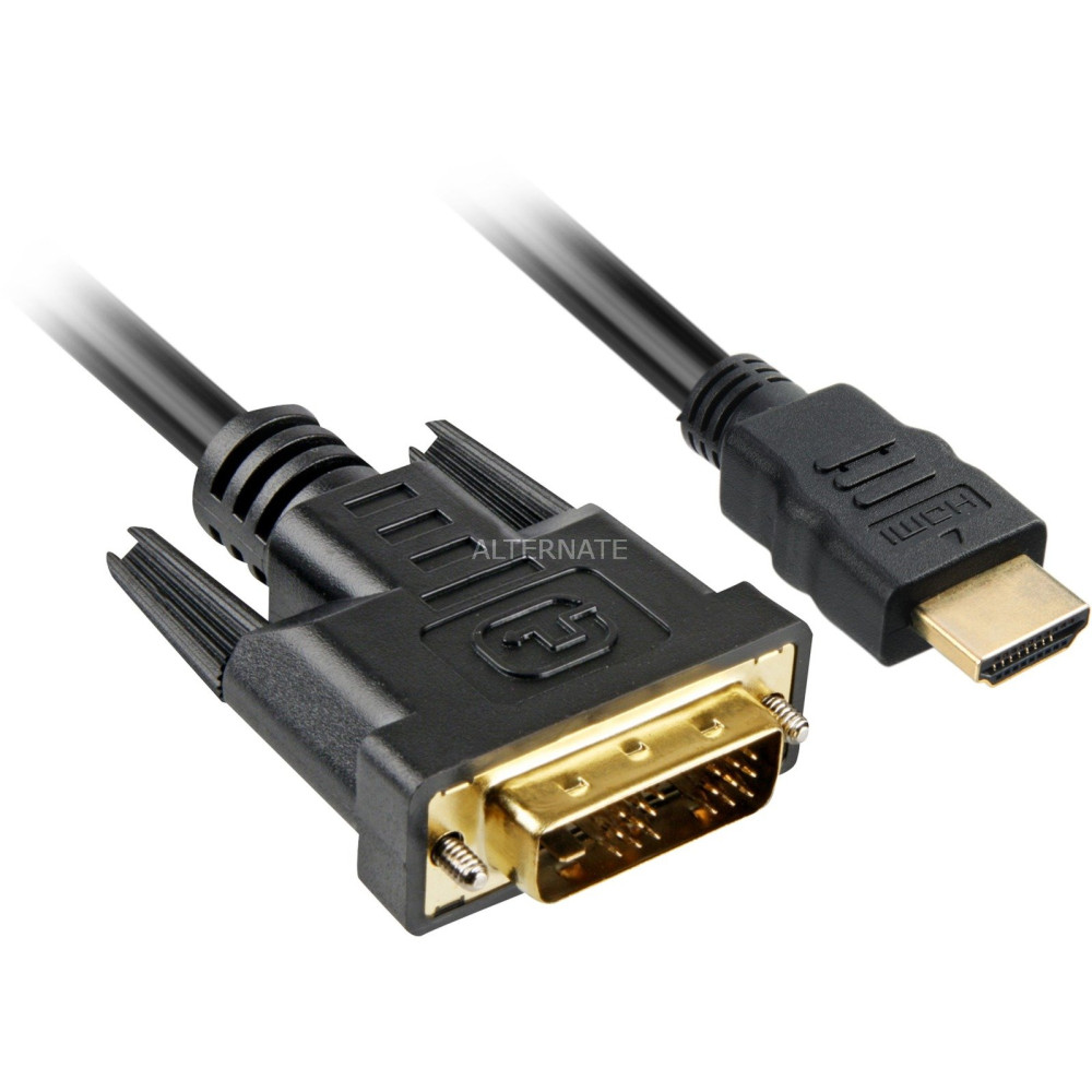 Sharkoon 4044951009077 cavo e adattatore video 5 m HDMI DVI-D Nero
