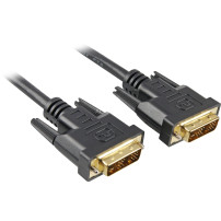 Sharkoon 5m DVI-D to DVI-D (18+1) cavo DVI Nero
