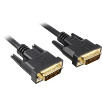 Sharkoon 5m DVI-D to DVI-D (24+1) cavo DVI Nero