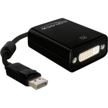 DeLOCK 61847 cavo e adattatore video 0,125 m DisplayPort DVI-I Nero