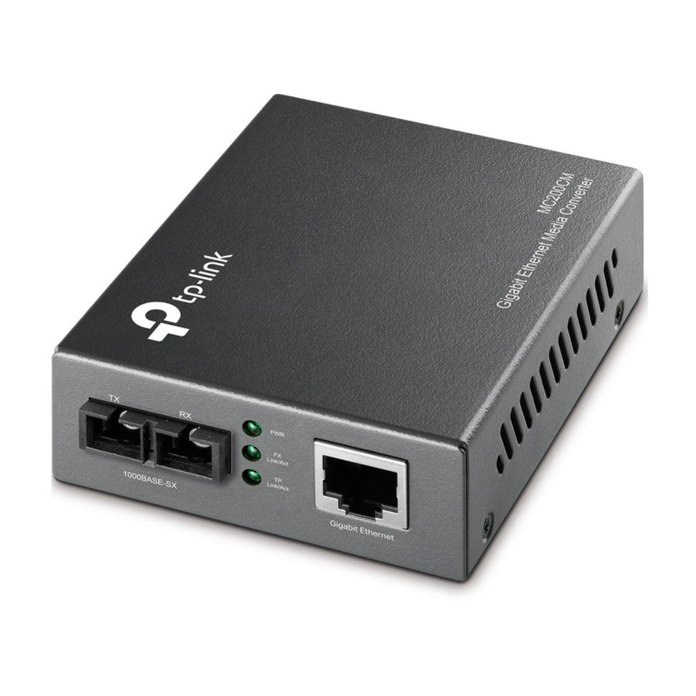 TP-Link MC200CM V3 convertitore multimediale di rete Interno 1000 Mbit/s 850 nm Modalità multipla Nero