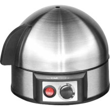 Clatronic EK 3321 Pentolino per uova 7 uovo/uova 400 W Nero, Acciaio inossidabile, Cuociuova
