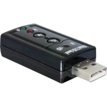 DeLOCK 61645 adattatore per inversione del genere dei cavi USB 2.0 2x 3.5 Nero, Scheda audio