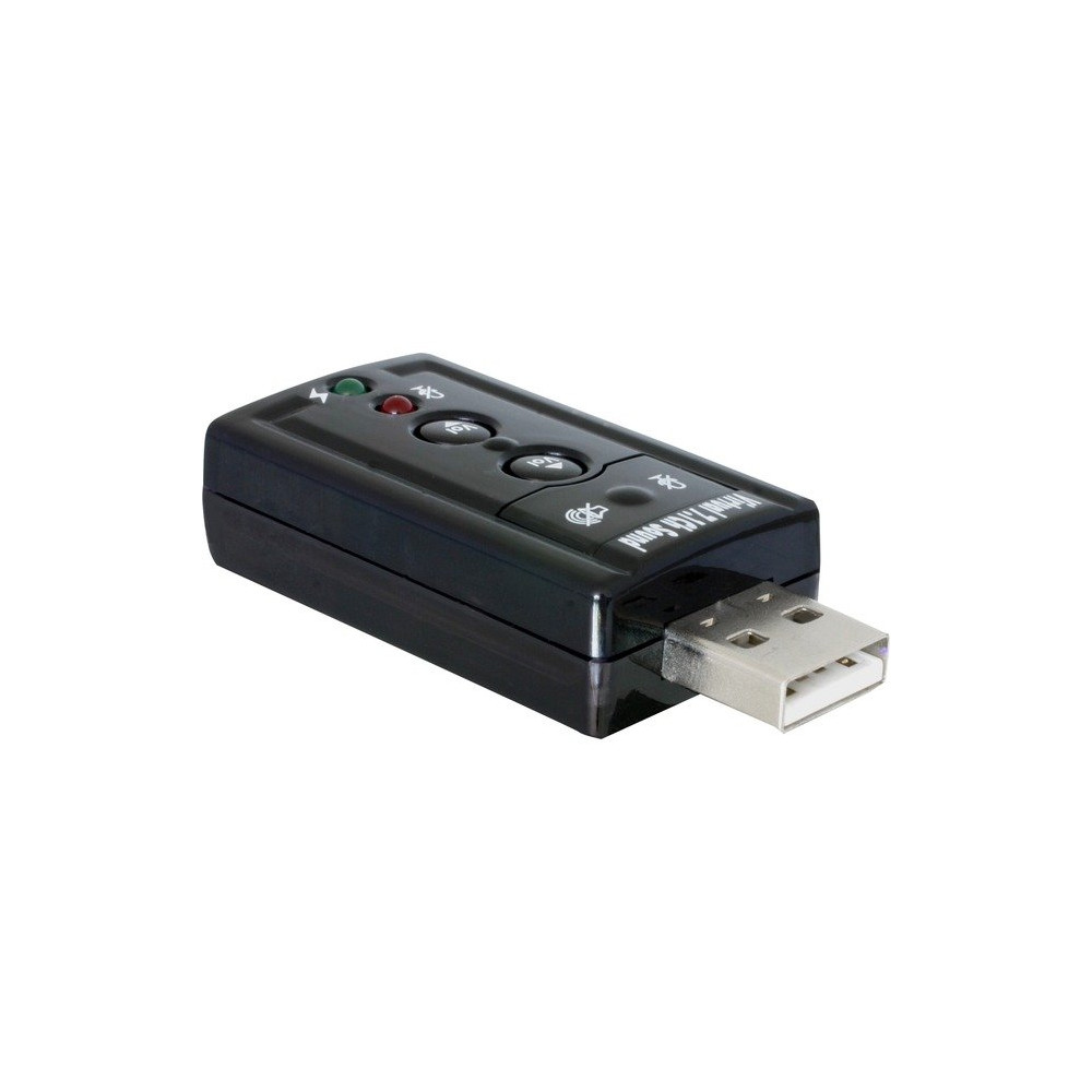 DeLOCK 61645 adattatore per inversione del genere dei cavi USB 2.0 2x 3.5 Nero, Scheda audio