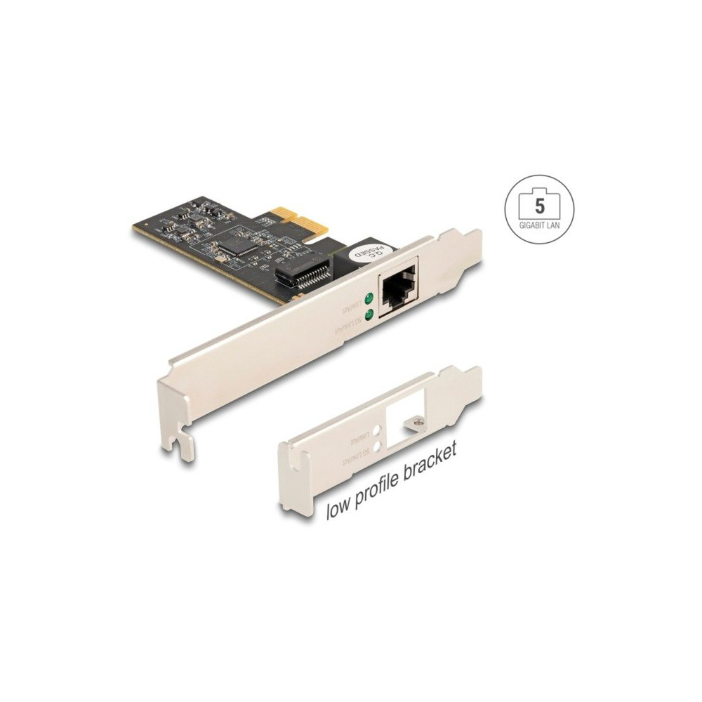 DeLOCK Scheda PCI Express x1 a 1 x RJ45 5 Gigabit LAN RTL8126