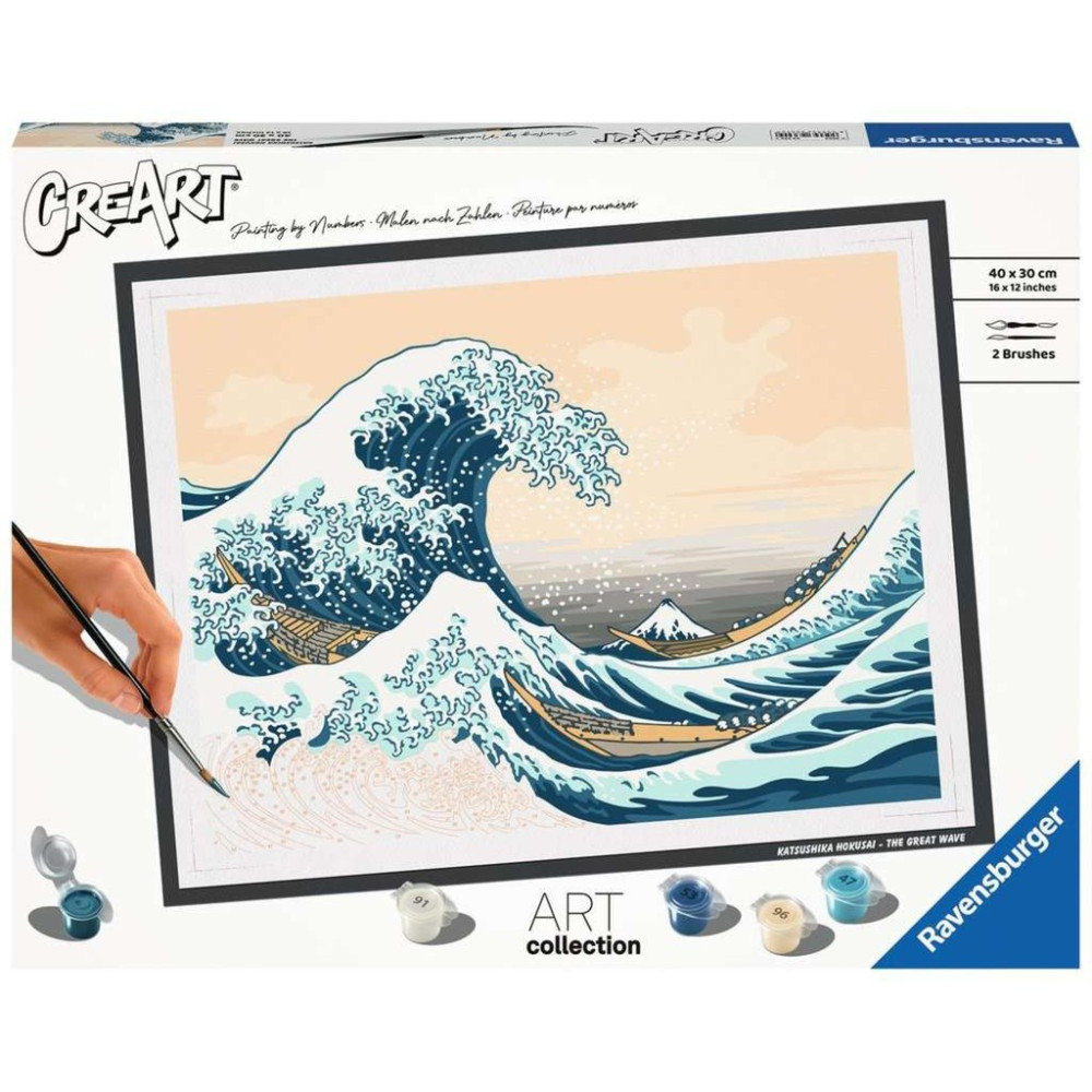 Ravensburger CreArt ART Collection - The Great Wave (Hokusai), Vernice