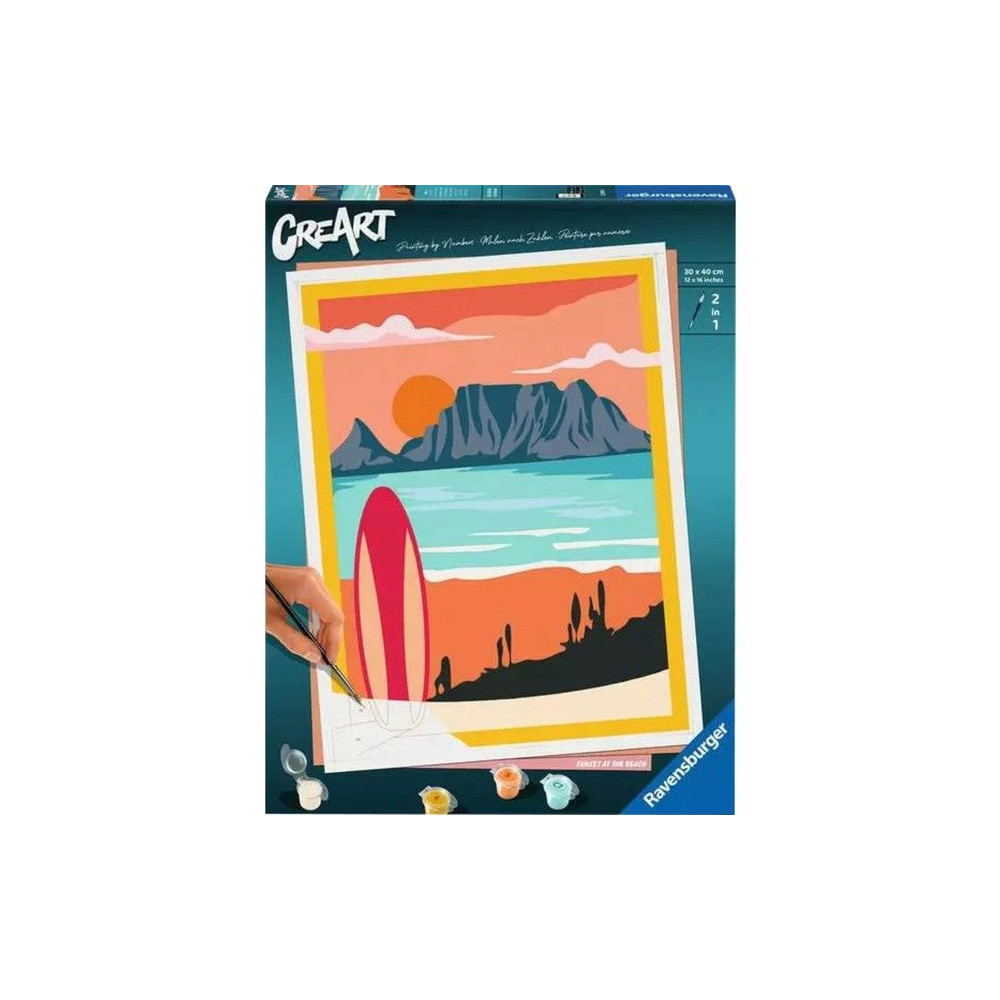 Ravensburger CreArt - Tramonto sulla spiaggia, Vernice