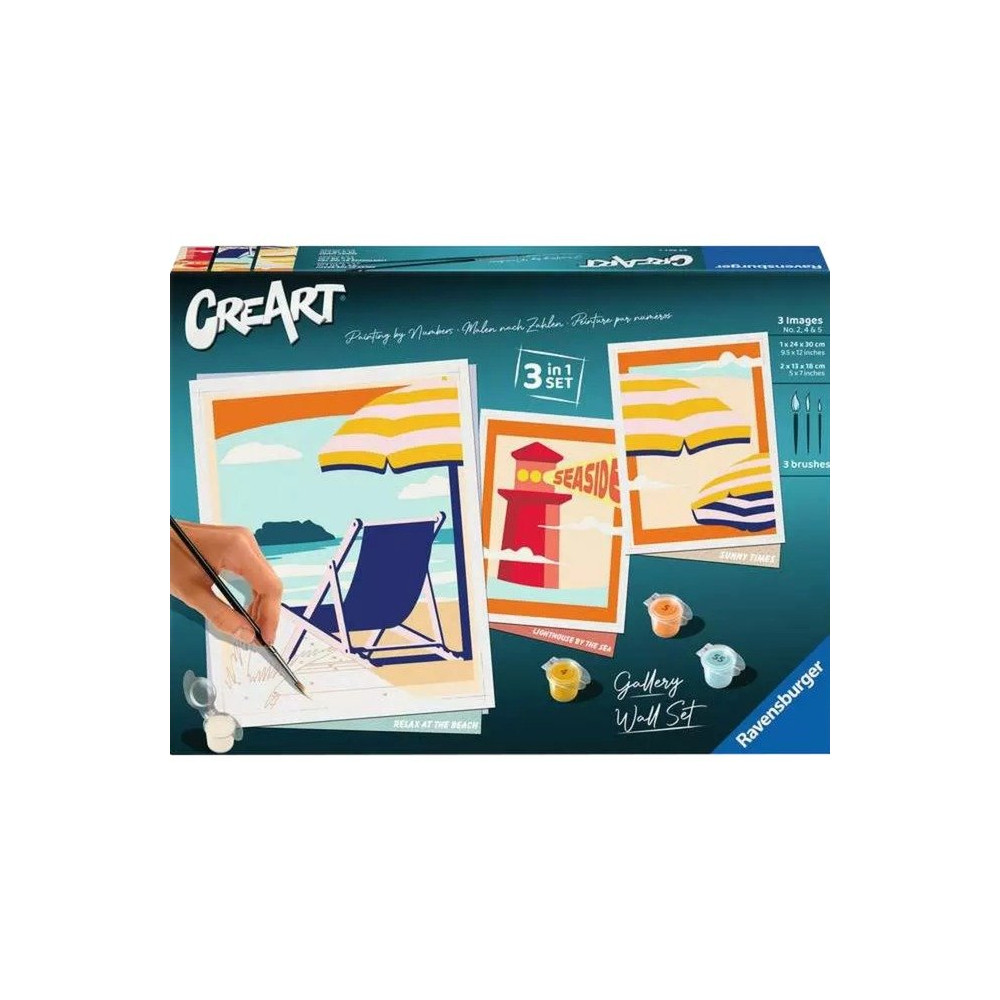 Ravensburger CreArt Gallery Wall Set - At the Beach, Vernice