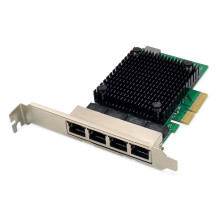 DIGITUS scheda di rete a 4 porte 2,5 Gigabit Ethernet, RJ45, PCI Express, chip set Realtek