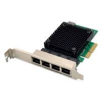 DIGITUS scheda di rete a 4 porte 2,5 Gigabit Ethernet, RJ45, PCI Express, chip set Realtek