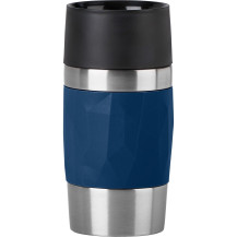 Emsa Travel Mug Compact 300 ml Blu, Acciaio inox, Tazza termica