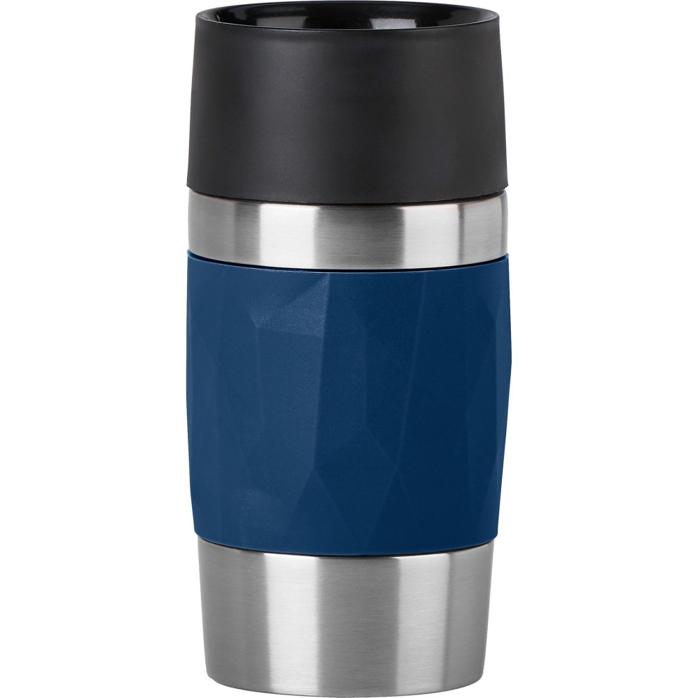 Emsa Travel Mug Compact 300 ml Blu, Acciaio inox, Tazza termica