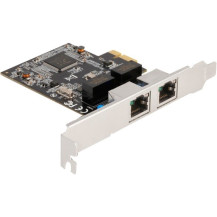 DeLOCK PCIE x1 su 2x RJ45 Gbit, Scheda di rete