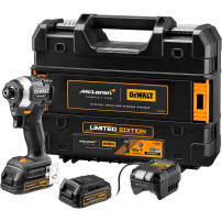 DEWALT Avvitatore a impulsi a batteria DCF85ME2GT, 18 Volt, 1/4", in design McLaren