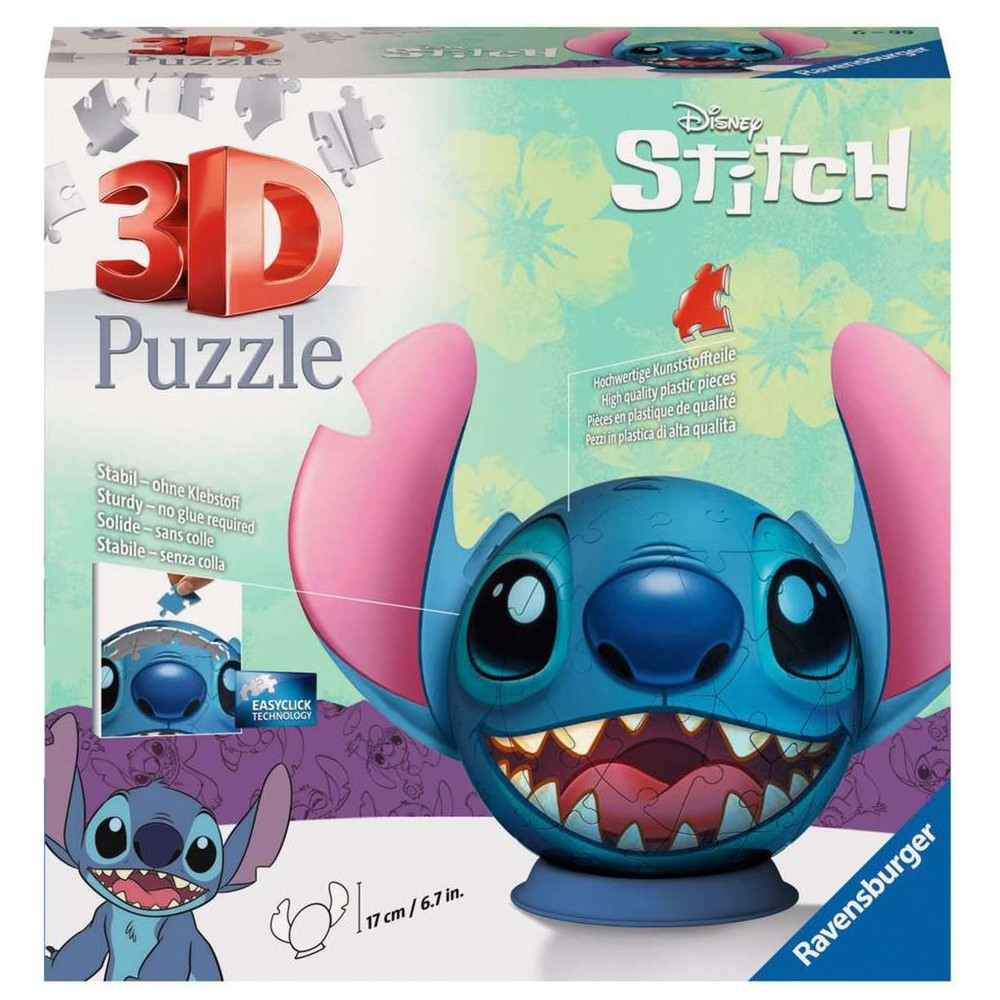Ravensburger Palla puzzle 3D Stitch con orecchie