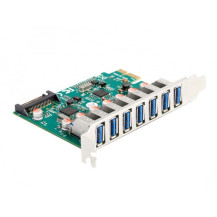 DeLOCK Scheda PCI Express x1 con 7 x USB 5 Gbps Tipo-A esterni, Controller USB