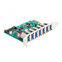 DeLOCK Scheda PCI Express x1 con 7 x USB 5 Gbps Tipo-A esterni, Controller USB