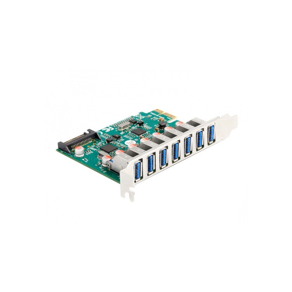 DeLOCK Scheda PCI Express x1 con 7 x USB 5 Gbps Tipo-A esterni, Controller USB