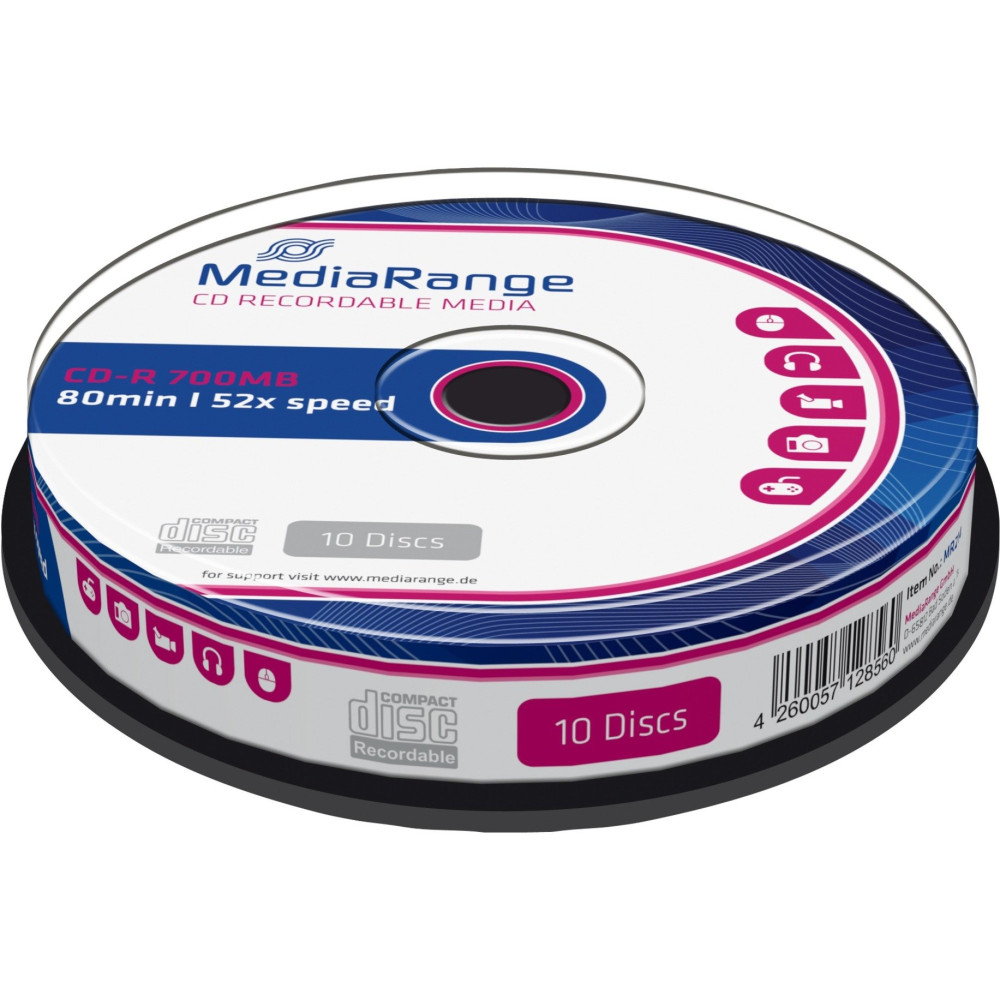 MediaRange MR214 CD-R 700MB 10pezzo(i) CD vergine, CD supporti vergine