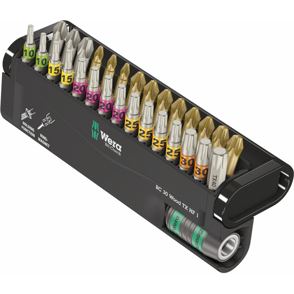 Wera Bit-Check 30 Wood TX HF 1, Set di bit
