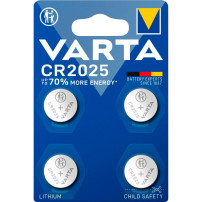 VARTA Pila a bottone al litio CR2025, 3 volt, Batteria